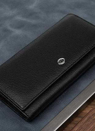 Добротный женский кошелек st leather 19375 черный