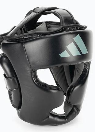 Боксерский шлем adidas speed super pro headguard | черно/серый | adisbhg041