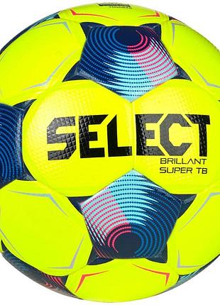 М'яч футбольний select brillant super fifa tb v25 жовтий, синій уні 5