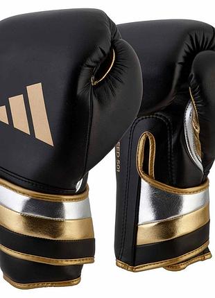 Боксерські рукавички adidas "speed 501" | чорно/золоті | adisbg501