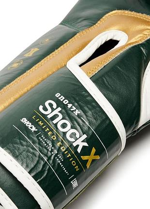 Боксерские перчатки leone shock x green 14 ун. 8
