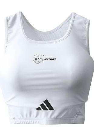 Защита груди для женщин adidas с лицензией wkf | белая | 666.14