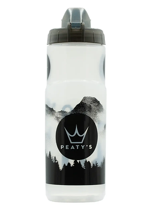 Фляга peaty's x fidlock lockin bottle, mountains / clear, 450ml