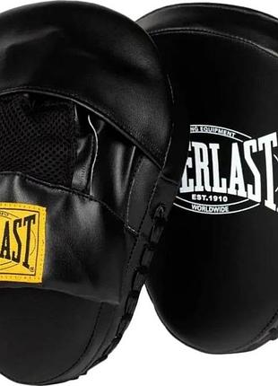 Лапы боксерские everlast 1910 focus mitts черный уни one size