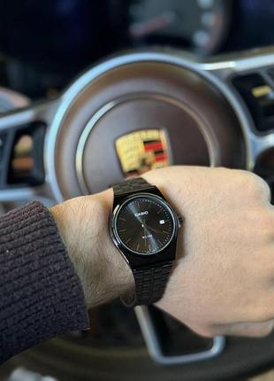 Часы casio черный, черный циферблат