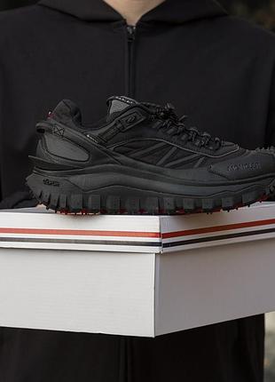 Зимние кроссовки moncler trailgrip gore-tex black термоподкладка -15 с