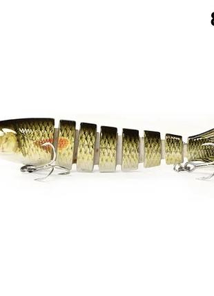 Воблер swimbait (свімбейт) 14см, 19г, складовий шумовий 8-секційний