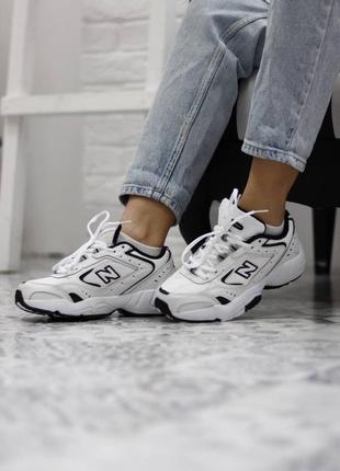 New balance 452 white black  кроссовки нью беланс наложенный платёж купить6 фото