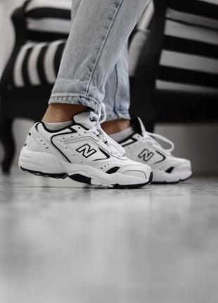 New balance 452 white black  кроссовки нью беланс наложенный платёж купить4 фото