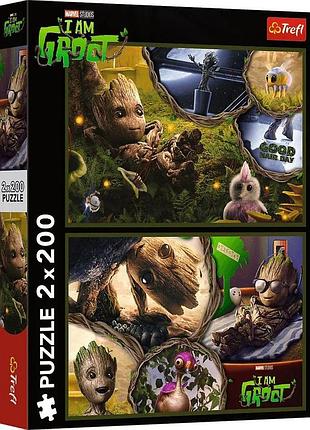 Пазлы trefl marvel 2 в 1 я грут 400 эл (13315)