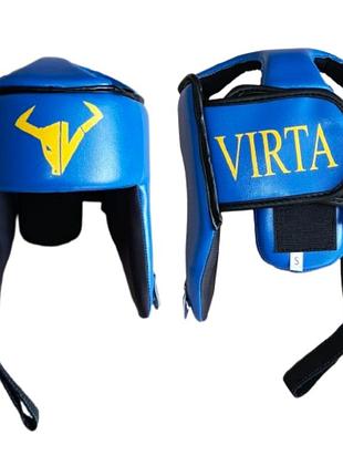 Шлем боксерский virta для бокса, мма, кикбоксинга и тайского бокса синий s