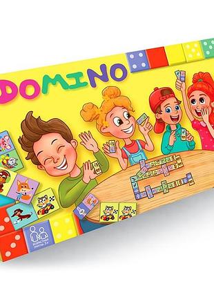 Настільна гра danko toys доміно веселі тваринки (жовтий) (рос.) (dtg-dmn-04)