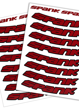 Набор наклеек на обода spank decal kit, red 2
