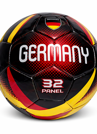 Футбольный мяч germany №5 pvc черно-красный 22561