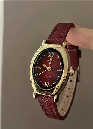 Жіночий годинник gonchar & co. red elegance медичний сплав , кварцовий механізм бурдовий gold шкіряний ремінець 65-20