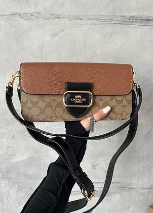 Coach morgan shoulder bag brown/black