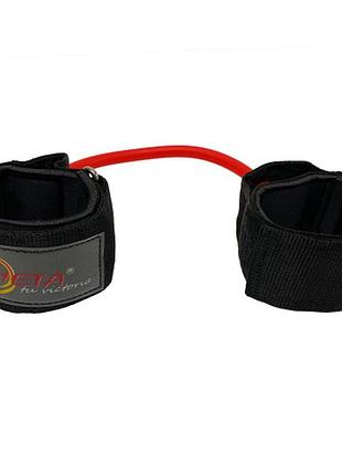 Еспандер латеральний для ніг meta lateral stepper medium чорний, червоний уні ofsm