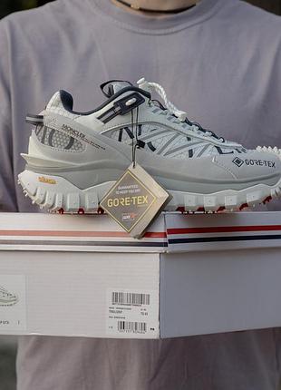 Зимові термо кросівки moncler trailgrip gore-tex grey  термоподкладка до -10 с