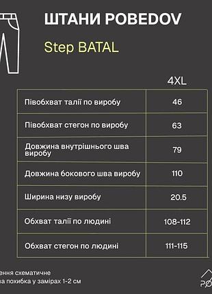 Штани pobedov step batal сірий 8