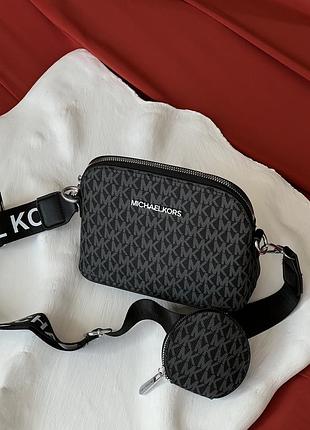Сумка michael kors кросс боди через плечо 2в1 черный е
