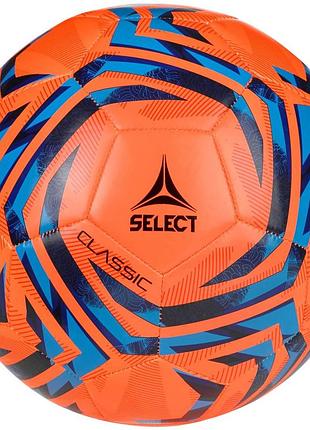 М'яч футбольний select fb classic v25 помаранчевий, синій уні 4