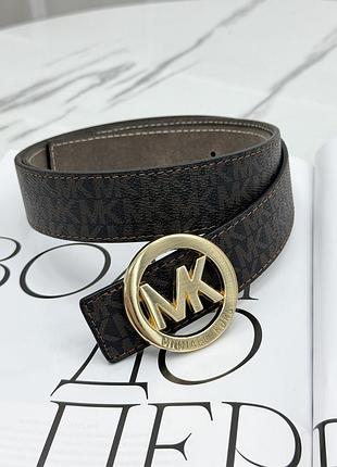 Ремінь унісекс michael kors коричневий золото є