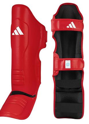 Защита голени и стопы adidas semi contact с лицензией wako | красная | wakogss11