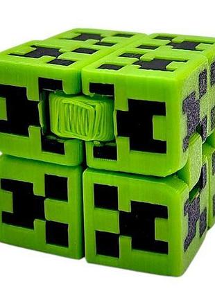 Брелок 3d печать "куб бесконечности" (крипер) майнкрафт / minecraft, keychain