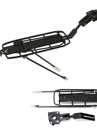 Багажник xlc pletscher quick-rack suspension, 26-28" для двухподвеса, черный