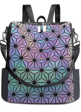 Жіночий рюкзак – сумка хамелеон hexagon бао бао