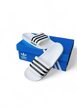 Шлепанцы adidas белые (женские/мужские) 41(26см)