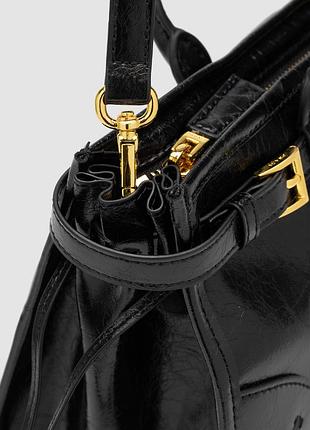 💎 prada medium leather handbag black 33 х 17 х 10 см 2