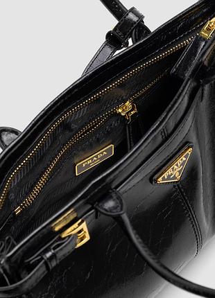 💎 prada medium leather handbag black 33 х 17 х 10 см 3