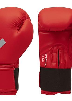 Боксерские перчатки adidas "speed 50" | красный/серебро | adidas adisbg50 8 oz