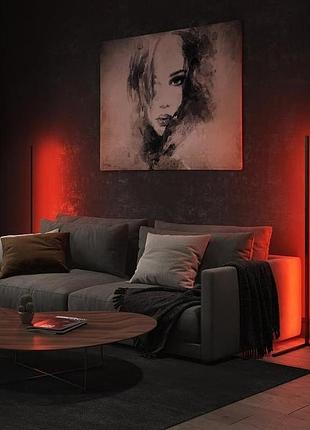 Шикарный угловой led торшер ledox design 20w с пультом и регулируемой яркостью 330 цветовых комбинаций