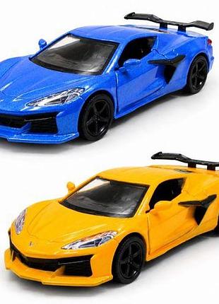 Автомодель – chevrolet corvette микс (синий, оранжевый)