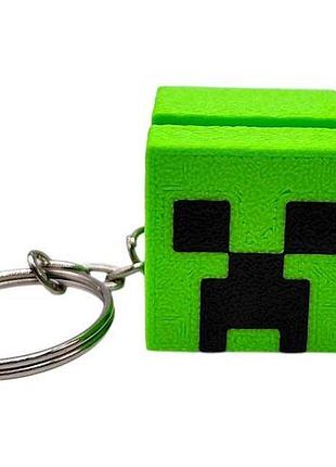 Брелок 3d друк "кріпер-клікер" (одна кнопка) майнкрафт/minecraft, keychain