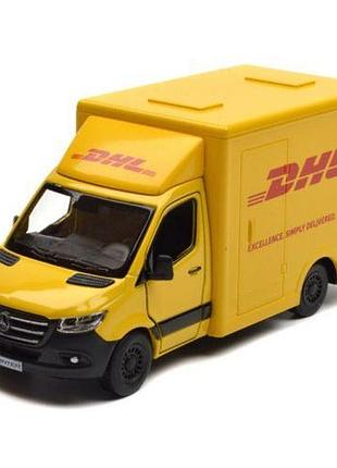 Модель легкова mercedes-benz sprinter (dhl edition 5ʼʼ kt5475w метал.інерц.відкр.дв.кор)