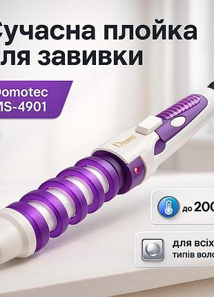 Конусная плойка для завивки и укладки domotec, плойка для создания укладки волос обьема xy-72