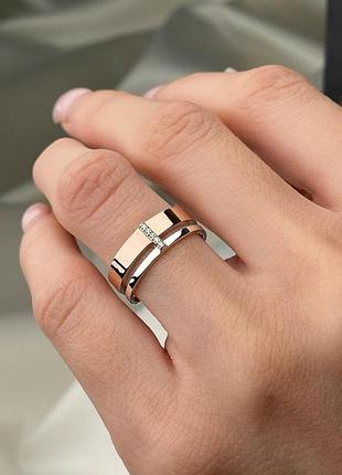 Серебряное женское кольцо с камнями 1587.50