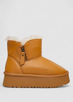 Угги женские на меху, цвет коричневый, 243rl951