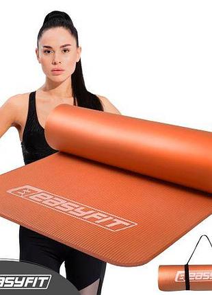 Коврик для фитнеса и йоги easyfit nbr 10 мм оранжевый
