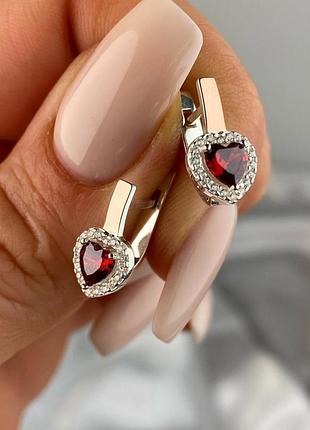 Серебряные серьги с золотыми напайками 1512