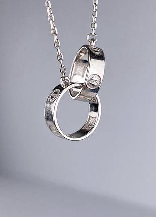 Серебряное колье цепочка 5