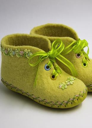 Повстяні пінетки дитячі "сонечко"