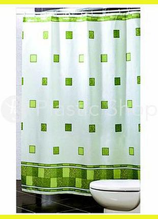 Шторка для ванной комнаты jackline green square