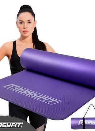 Коврик для фитнеса и йоги easyfit nbr 10 мм фиолетовый