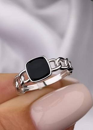 Серебряное кольцо с ониксом 1492.10р 2