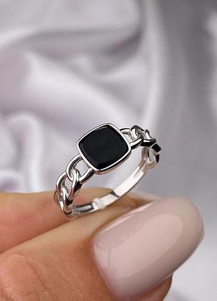 Серебряное кольцо с ониксом 1492.10р 4