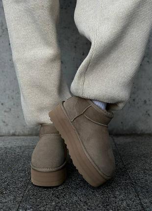 Ugg ultra mini platform beige 2